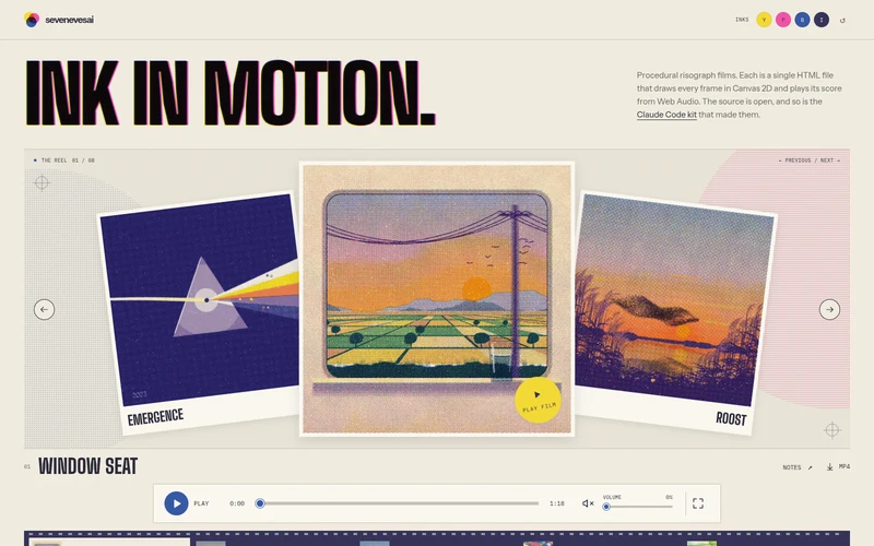 Screenshot of Ink in Motion