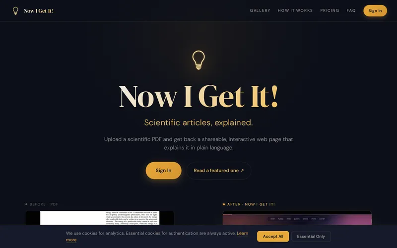 Screenshot of Now I Get It!