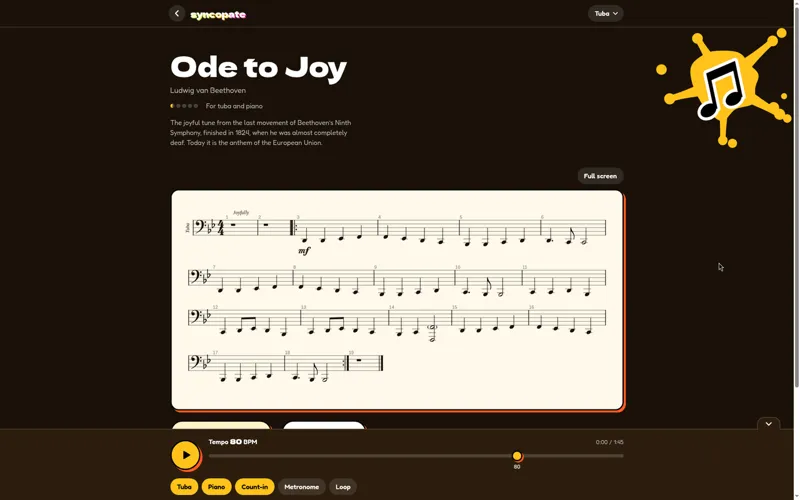 Screenshot of Syncopate