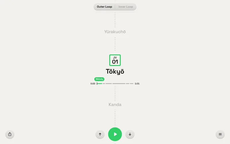 Screenshot of Yamanote.fun