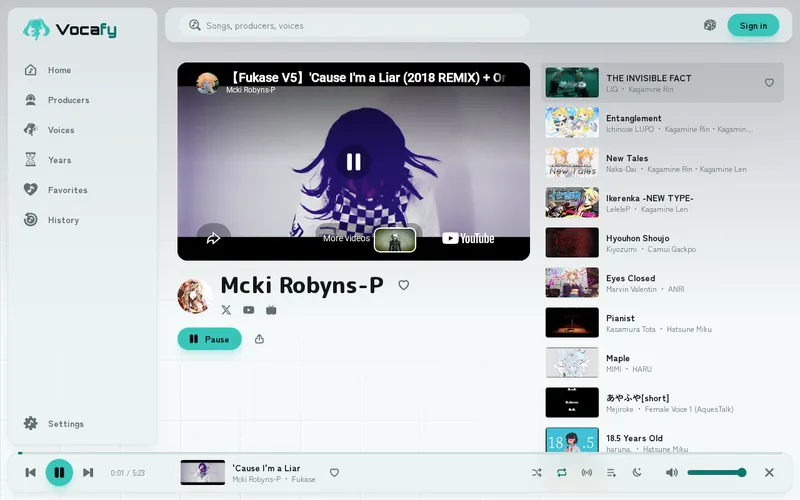 Screenshot of Vocafy